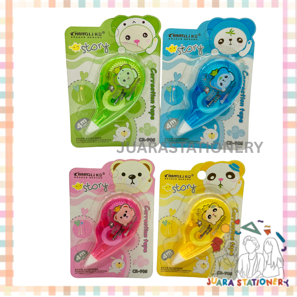 

(1320) JUARASTATIONERY Correction Tape Mini CR-905 4m / Tip Ex Kertas Tip-Ex Corr Tape