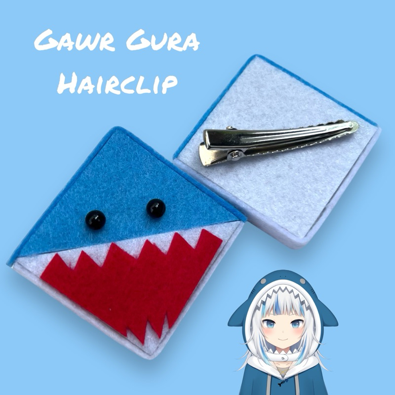 IML39 Jepit Gawr Gura Shark/Gawr Gura Hairclip - Cosplay Gawr Gura