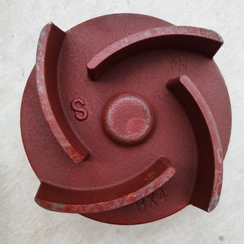 Kipas Impeler Impeller Besi Water Pump Alkon Pompa Sedot Air  3" inch dim 4 daun Drat 16mm 16 mm