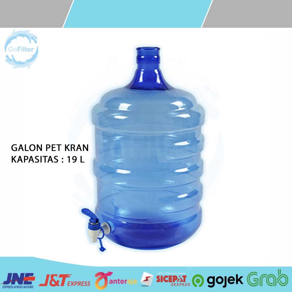 GALON KRAN 19 LITER BPA FREE / GALON PET KRAN 19L / GALON AIR MINUM 19 LT BIRU TEBAL