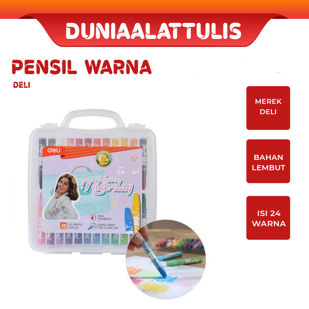 

DELI - KRAYON / CRAYON OIL PASTEL 24 WARNA CC215-24 EDITION AGNES MO