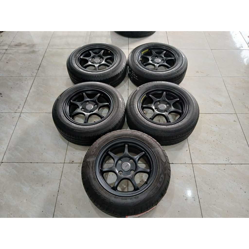 PELEK RACING RING 15 PCD AVANZA XENIA WULING CONFERO / BINGGOU VELG SEKEN FORTIS R15 + BAN ISI 5 PCS