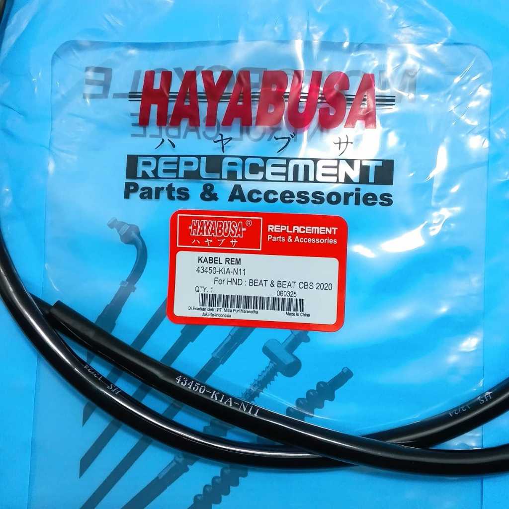 JUAL KABEL REM BELAKANG SEPEDA MOTOR BEAT CBS 2020-2024 HAYABUSA 43450-K1A-N11