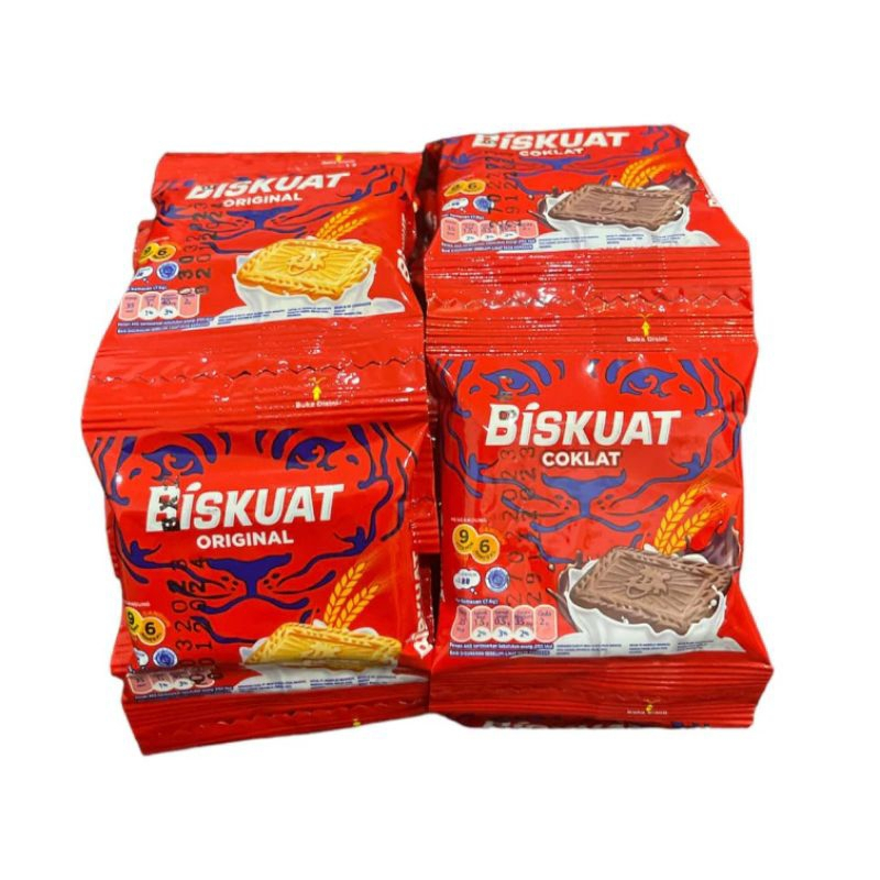 

BISKUAT BISKUIT 20 PCS RENCENG ORIGINAL COKLAT SUSU GANDUM BIG SIZE CEMILAN ANAK SEKOLAH