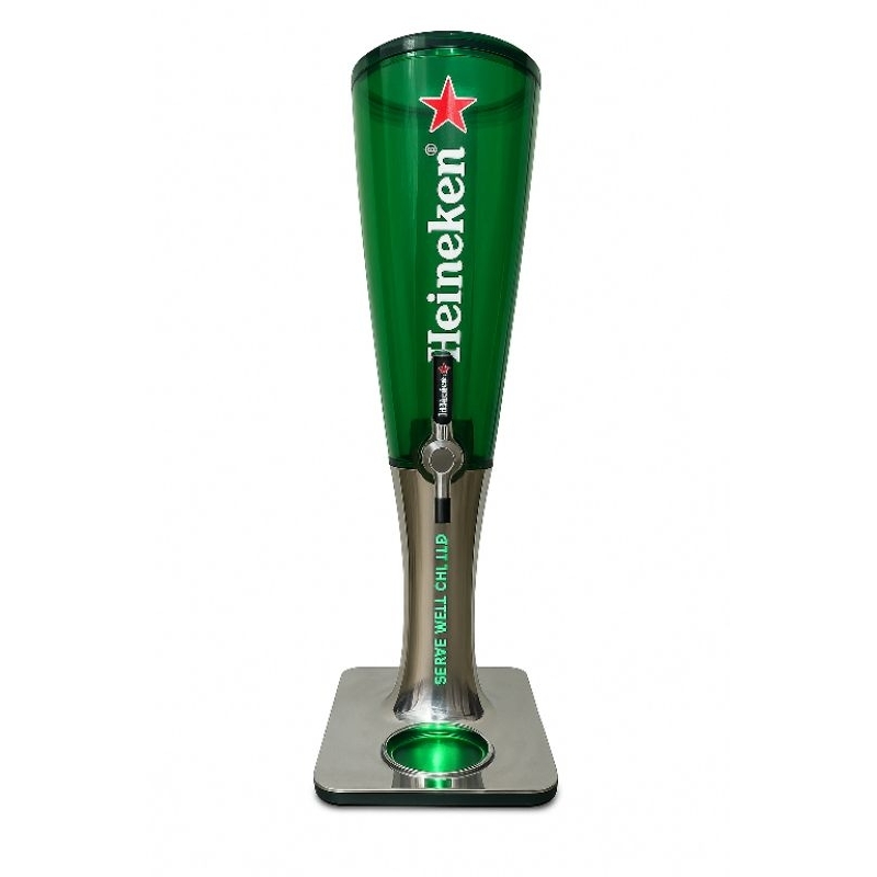 Beer Tower Dispenser Heineken 3L - Tempat Tuang Bir LED Dingin Keren untuk Pesta & Kafe
