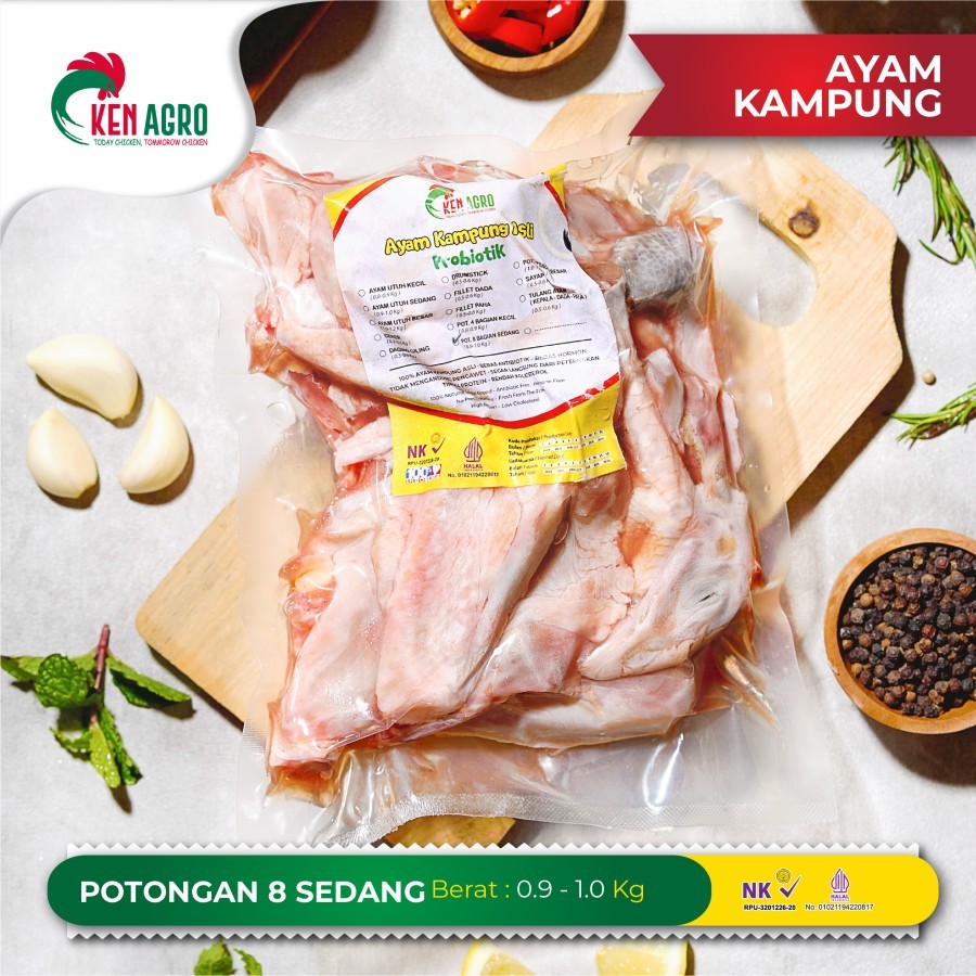 

HarvestMoon Ayam Kampung Probiotik Organik Potong 8 Per Pack