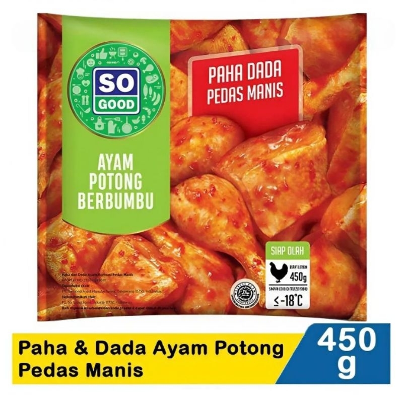 

So Good Paha & Dada Ayam Potong Pedas Manis 450G