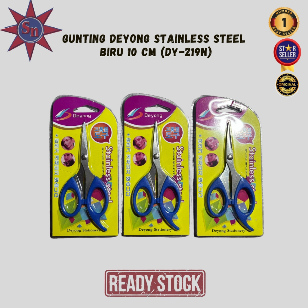 

Gunting Deyong Stainless Steel Biru 10 cm (DY-219N)
