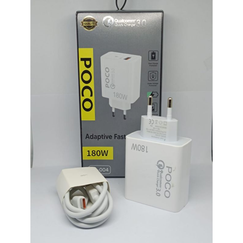 CHARGER CASAN POCO M5 POCO X5 POCO C40 180WT