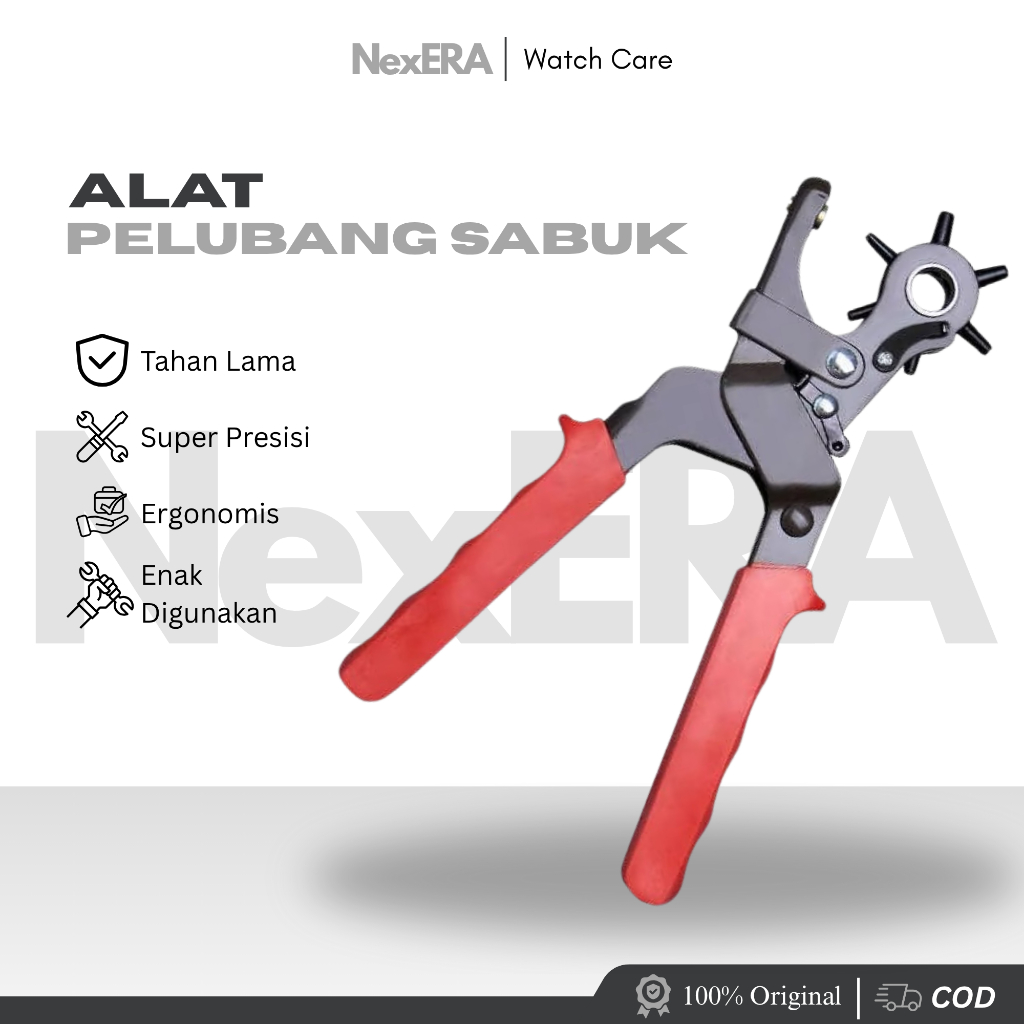 

Alat Pelubang Sabuk Kulit & Kanvas - Hole Puncher Chrome Vanadium Baja Tahan Karat
