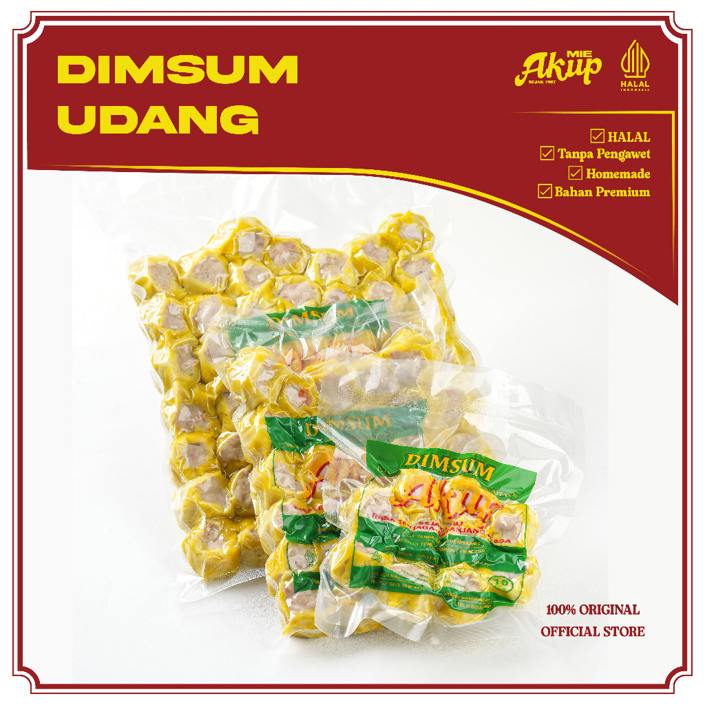 

AKUP – Dimsum Siomay Udang 10 / 25 / 50 pcs | Rasa Otentik | Dimsum Frozen Premium | full daging 95%