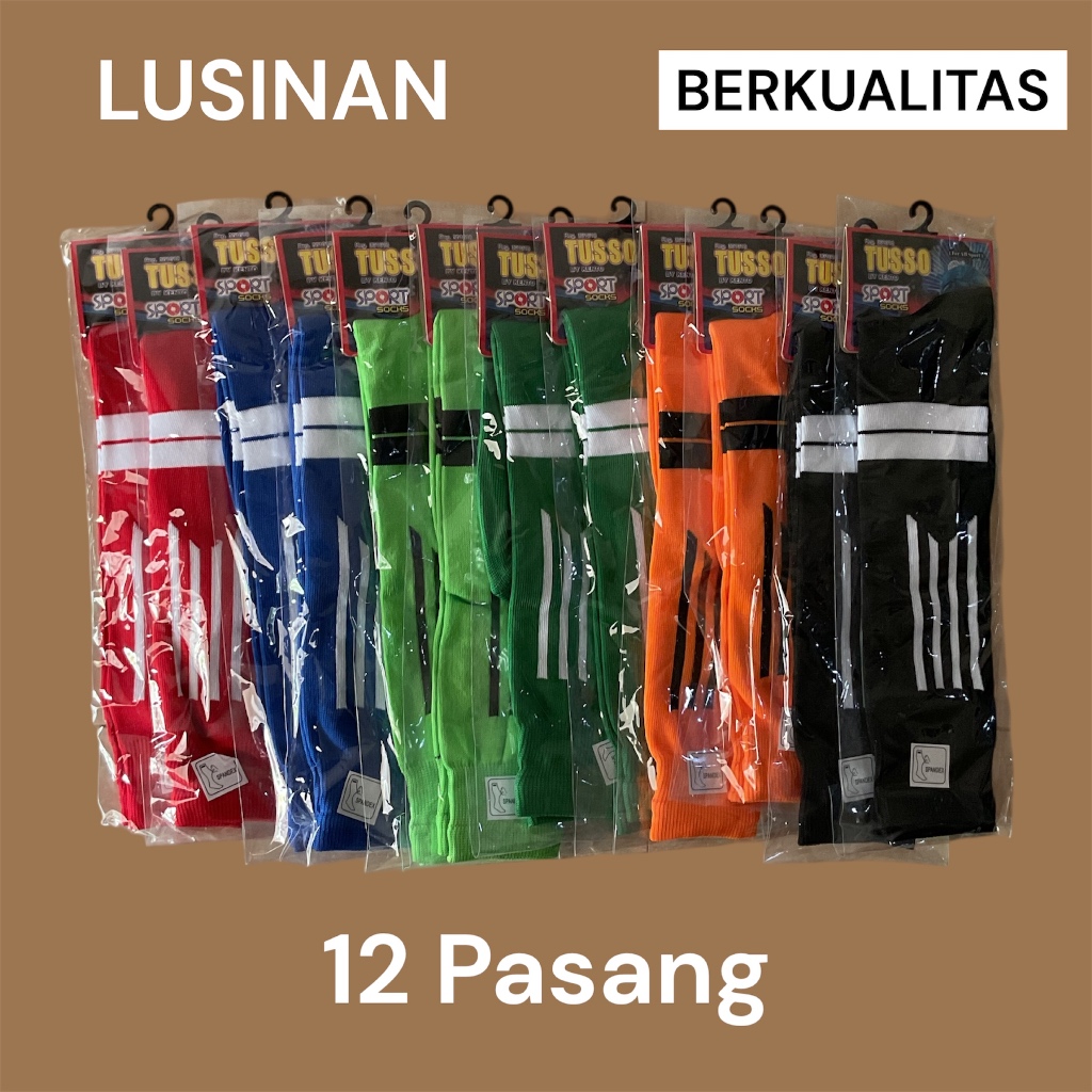 [ LUSINAN ] Kaos Kaki Bola BERKUALITAS Kaos kaki bola Lusinan Pria Dewasa