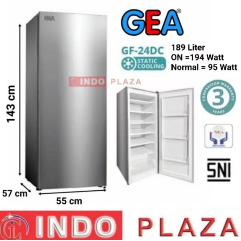 FREEZER 6 RAK BERDIRI GEA GF-24DC Es batu