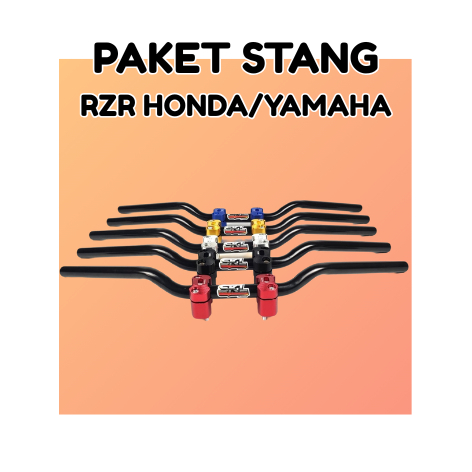 TRG Stang Rzr plus Dudukan Stang Universal Honda Yamaha Suzuki Matic Bebek Paket Lengkap Satu Set Se