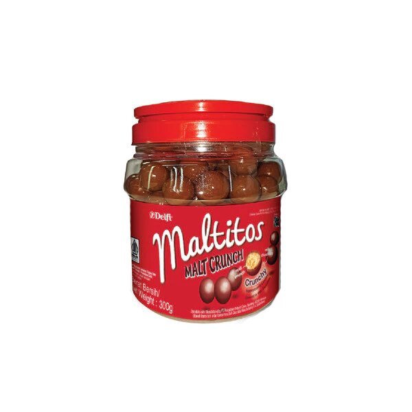 

DELFI Maltitos Malt Crunch 275gr Jar / Snack Cokelat Cruncy Toples