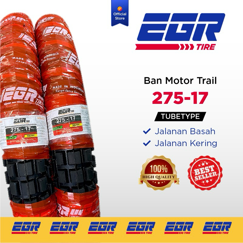 EGR TIRE ban luar motor Trail 2 pcs velg 17 ukuran 275-17