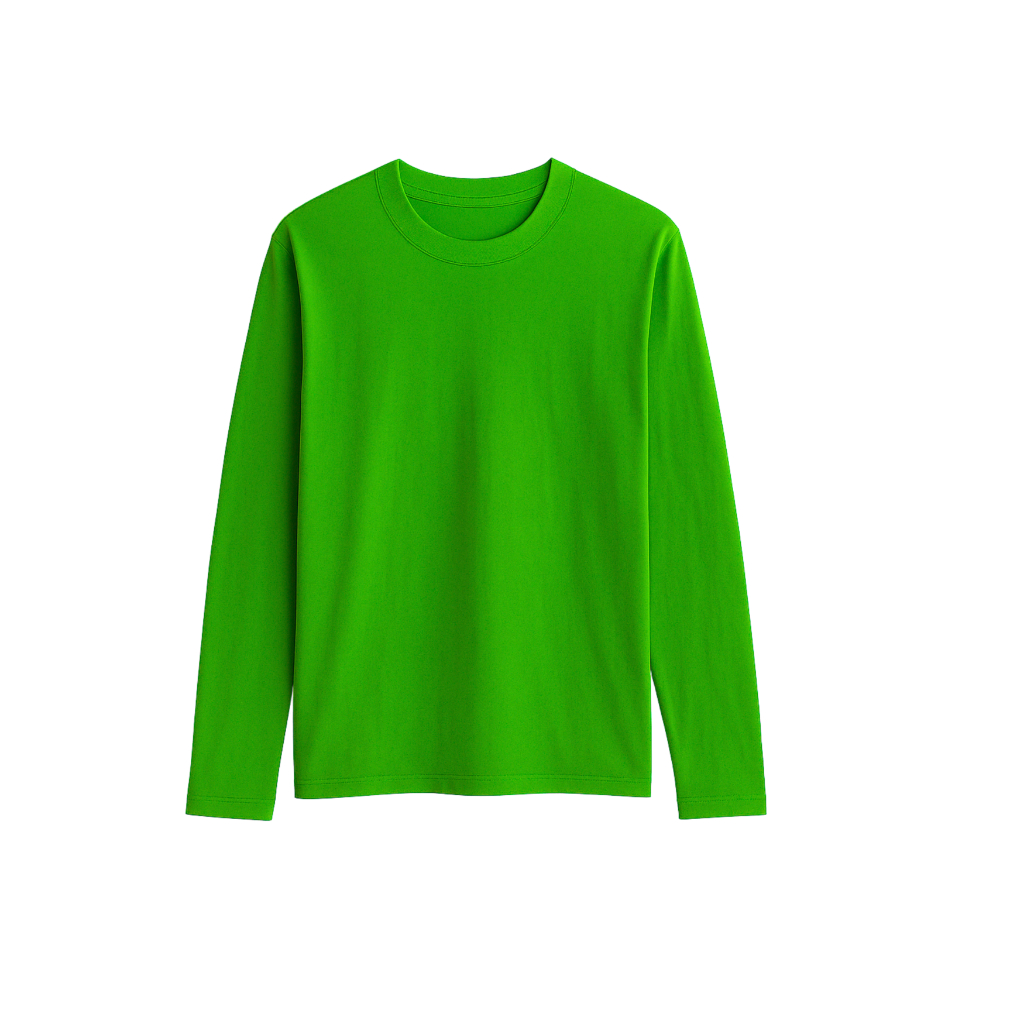 Kaos oblong panjang polos combed 20s pria wanita HIJAU FUJI/ HIJAU DAUN