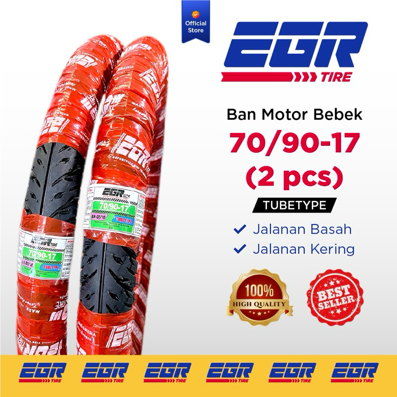 EGR TIRE ban luar motor Vario Supra Vega Revo Jupiter 2 pcs velg 17 ukuran 70/90-17