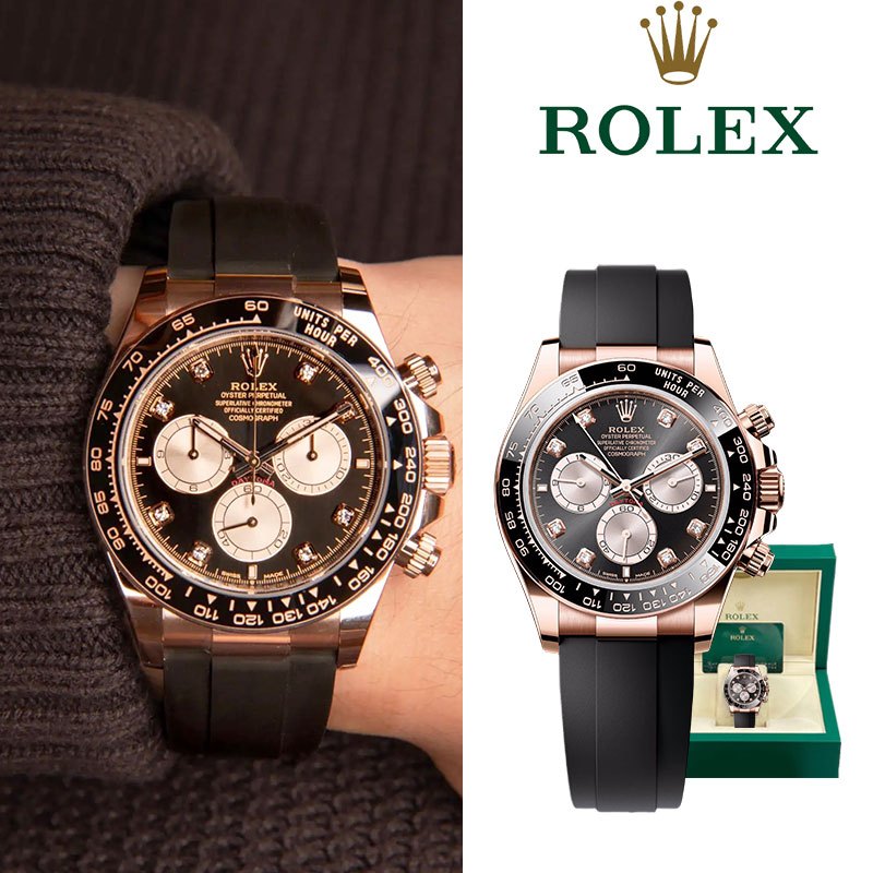 【Daytona】100% Original Rolex Daytona M126515ln-0004 40MM Ceramic Rose Gold Chronograph - Luxury Watc