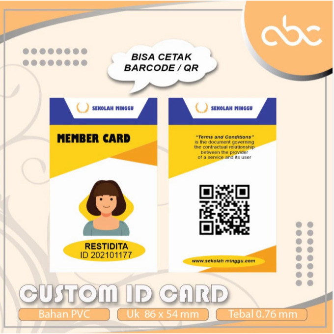 

Cetak Custom ID Card PVC 2 Sisi Glossy SATUAN