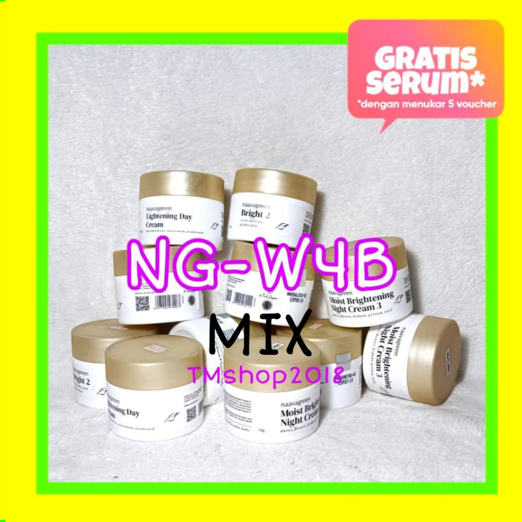 Krim Malam Naavagreen NG W4BMIX Whitening Night Cream 10 gram W4B by dr Fredi Setyawan Skincare Orig