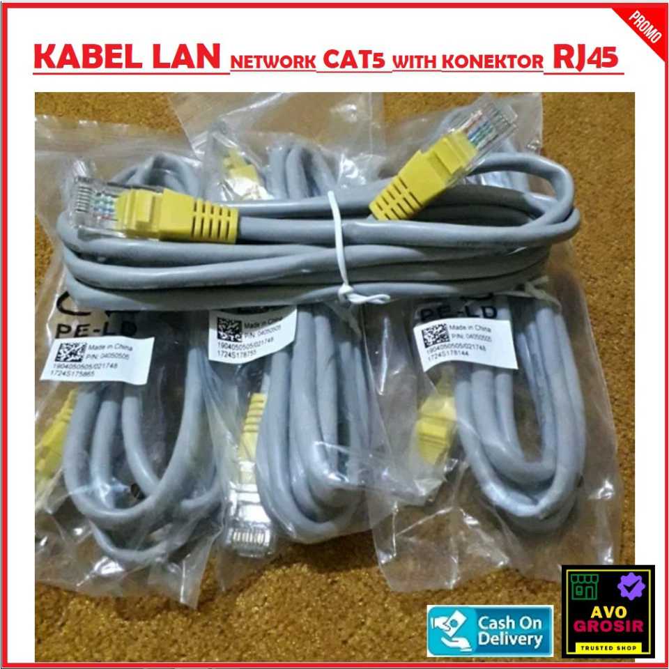 Kabel Internet LAN jaringan CAT5e Ethernet PC Laptop Modem Router