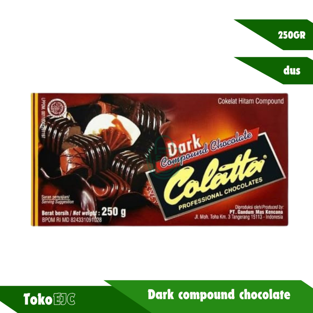 

Colatta Dark Compound Chocolate Cokelat Hitam batang 250g/pcs