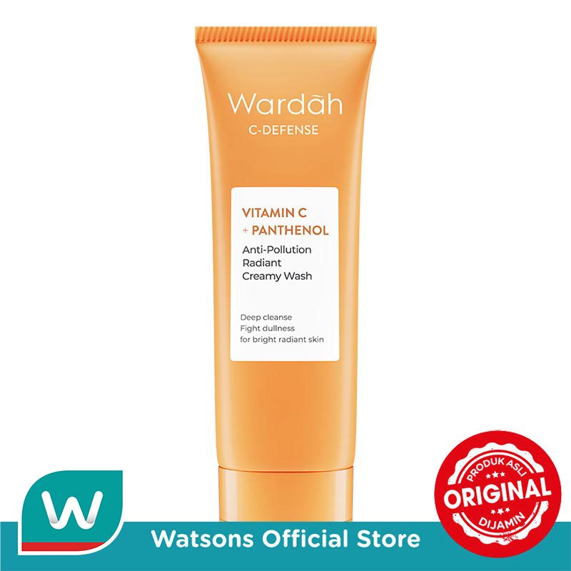 Wardah C-defense Vitamin C + Panthenol Anti-Pollution Radiant Creamy Wash 100ml