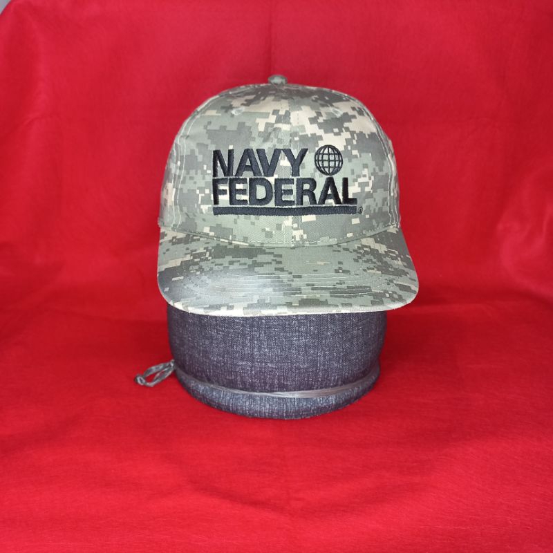 Topi Second Camo Navy Federal Preloved