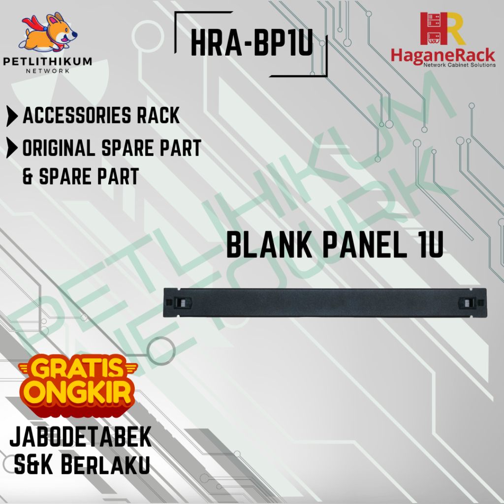 Rak Server Blank Panel 1U - Rack Assesoris Rak Server Haganerack