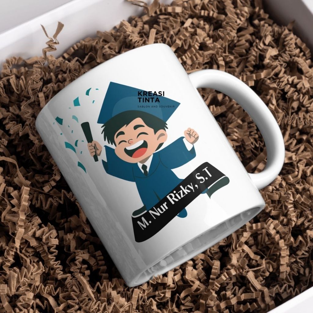 Mug Hadiah Wisuda / Graduation Mug / Mug Wisuda  / Hadiah Gift Wisuda / Gelas Custom