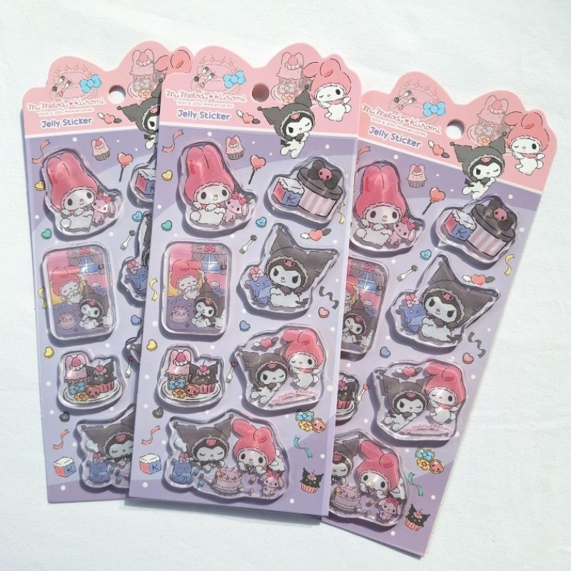 

Kuromi My Melody Jelly Embossed Stickers -Adinata 2533-6131 / Stiker / Label / Perekat