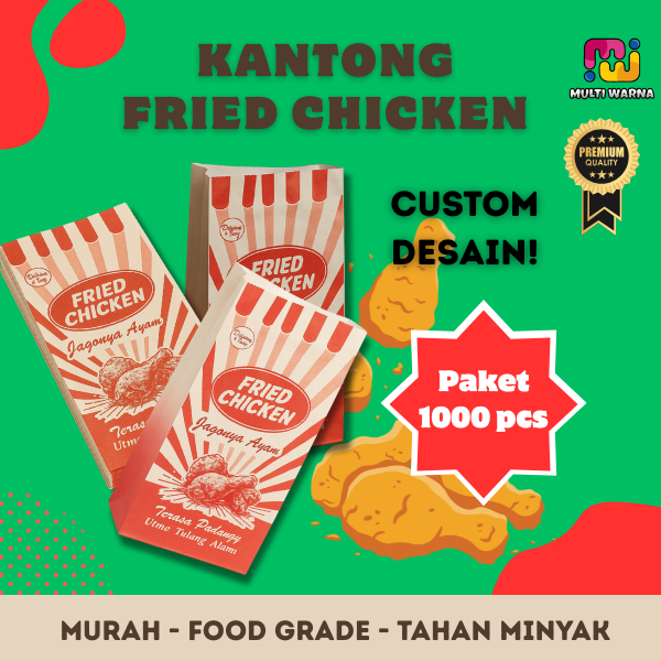 

(Paket 1000) Kantong Bungkus Fried Chicken / Kertas Bungkus Fried Chicken Custom