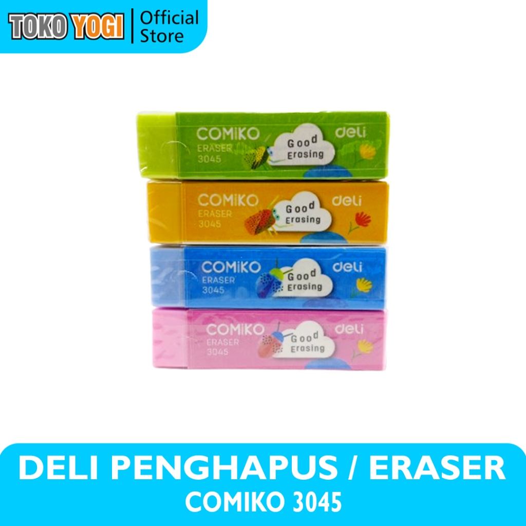 

DELI COMIKO ERASER 3045 WARNA RANDOM || PENGHAPUS