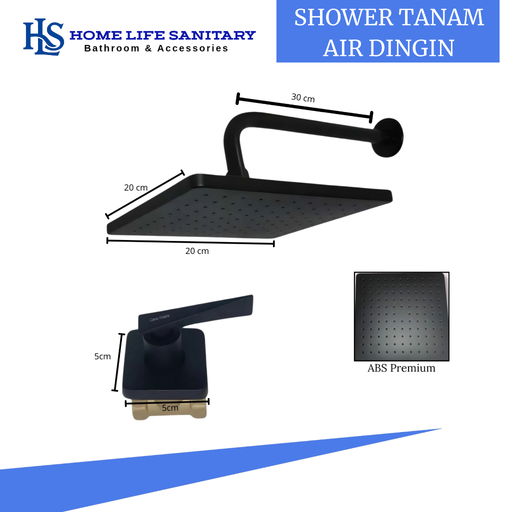 Wall Shower Paket Stop Kran Tanam/Shower Mandi/Stop Kran Tanam / Shower Tanam