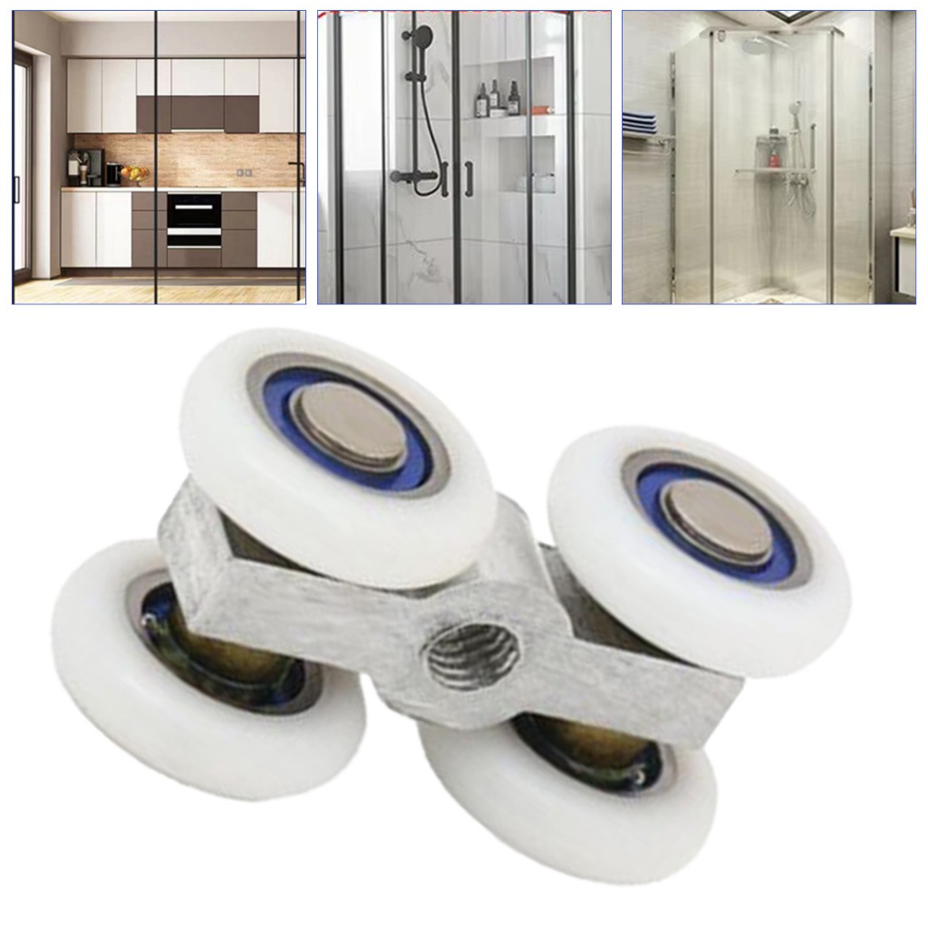 Roda sleding pintu geser Gantung Kamar Roda rel pintu Mandi Kaca Jendela Sleding Geser