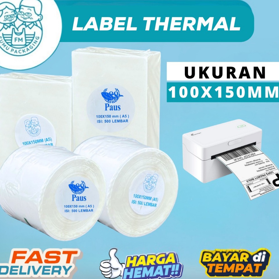

Label stiker Thermal 1x15mm Waterproof Sticker Label Continuous Label Kertas Isi 5pcs Tidak Luntur Lem Kuat Grosir KODE K9V2
