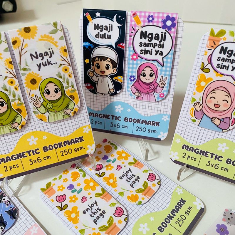 

Magnetic bookmark tema anak muslim| pembatas mengaji Iqro | Pembatas buku mengaji anak
