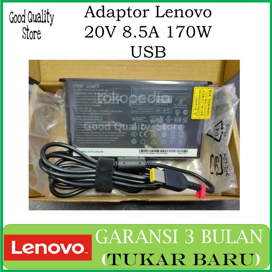 ORIGINAL Charger adaptor Lenovo Lenovo Legion series 20V 8.5A 170W SLIM