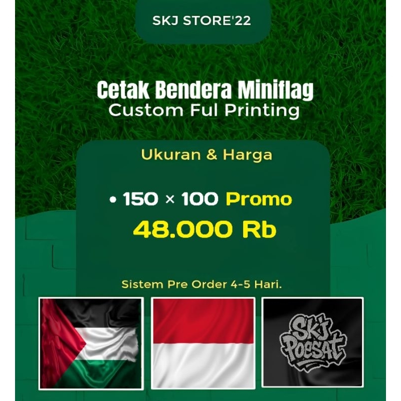 BENDERA MINIFLAG 150×100 CM CUSTOM.