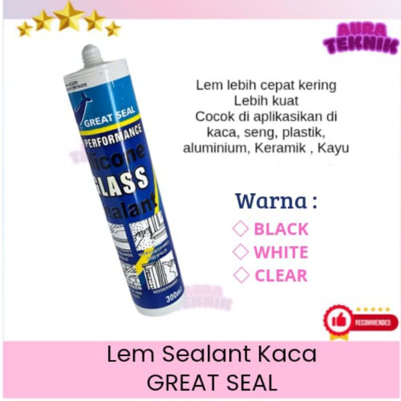 Lem Sealant Lem Kaca Aquarium Lem Silent GREATSEAL
