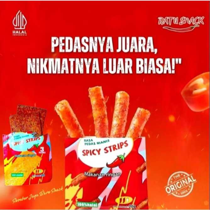 

Ratu Pedas Spicy Strips | Isi 20 Bungkus