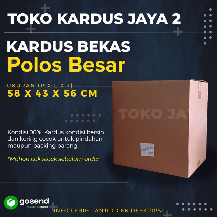 

Kardus Bekas Polos Besar Untuk Packing atau Pindahan