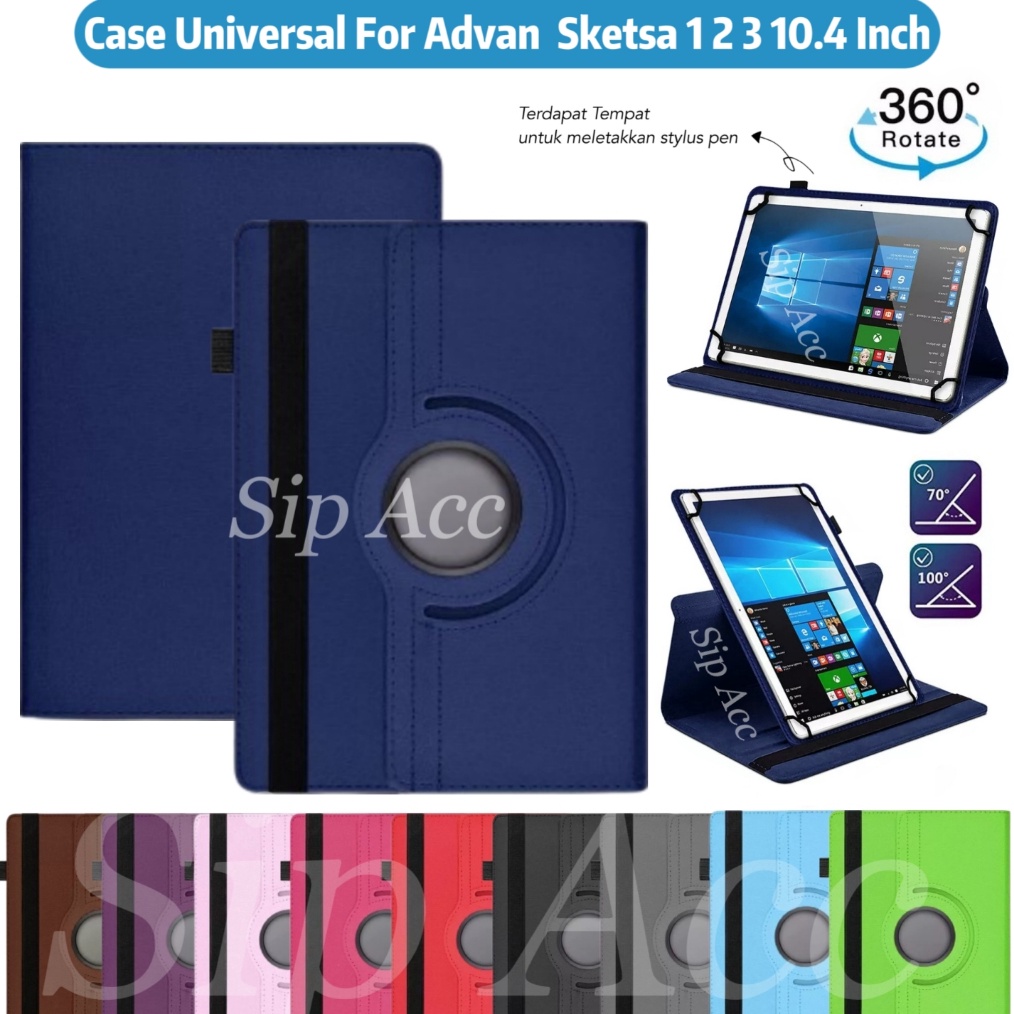 KODE O27X Case Advan Sketsa 3  Advan Sketsa 2  11 1 Inch Sarung Tablet Flip Cover Rotary Casing Stan
