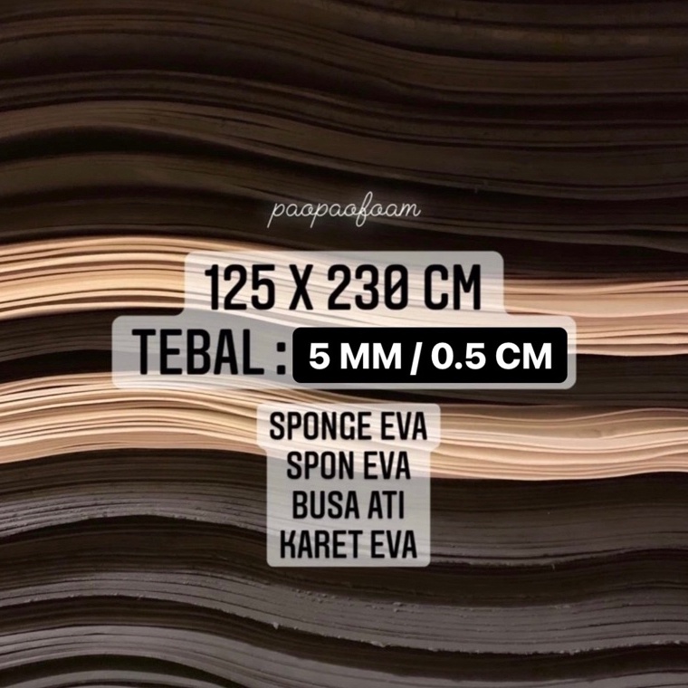 KODE H42Q Spon Eva tebal 5mm 5cm  Busa Ati  Sponge Sandal  Karet Eva Spon Karet