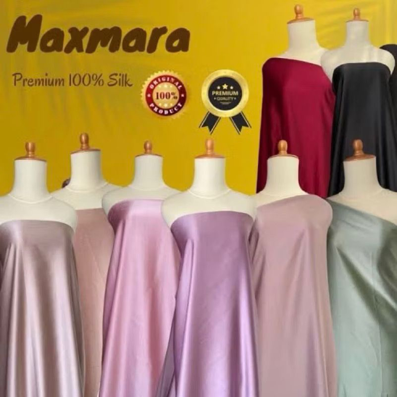 KAIN SATIN MAXMARA PREMIUM QUALITY/ORIGINAL IMPORT