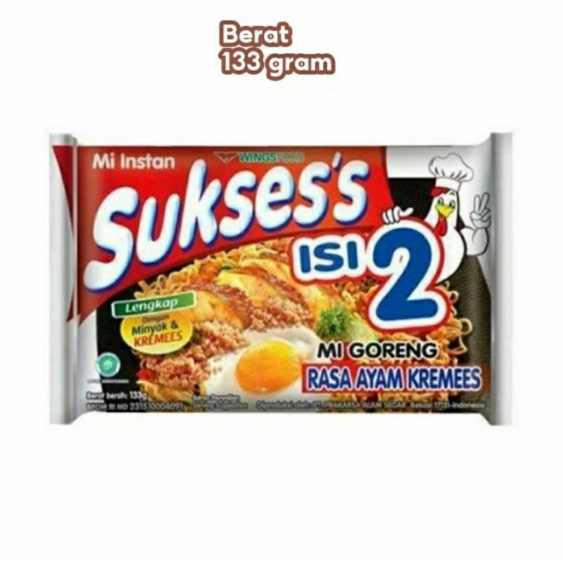 

mie sukses isi 2 goreng ayam kremes per pcs 133gr