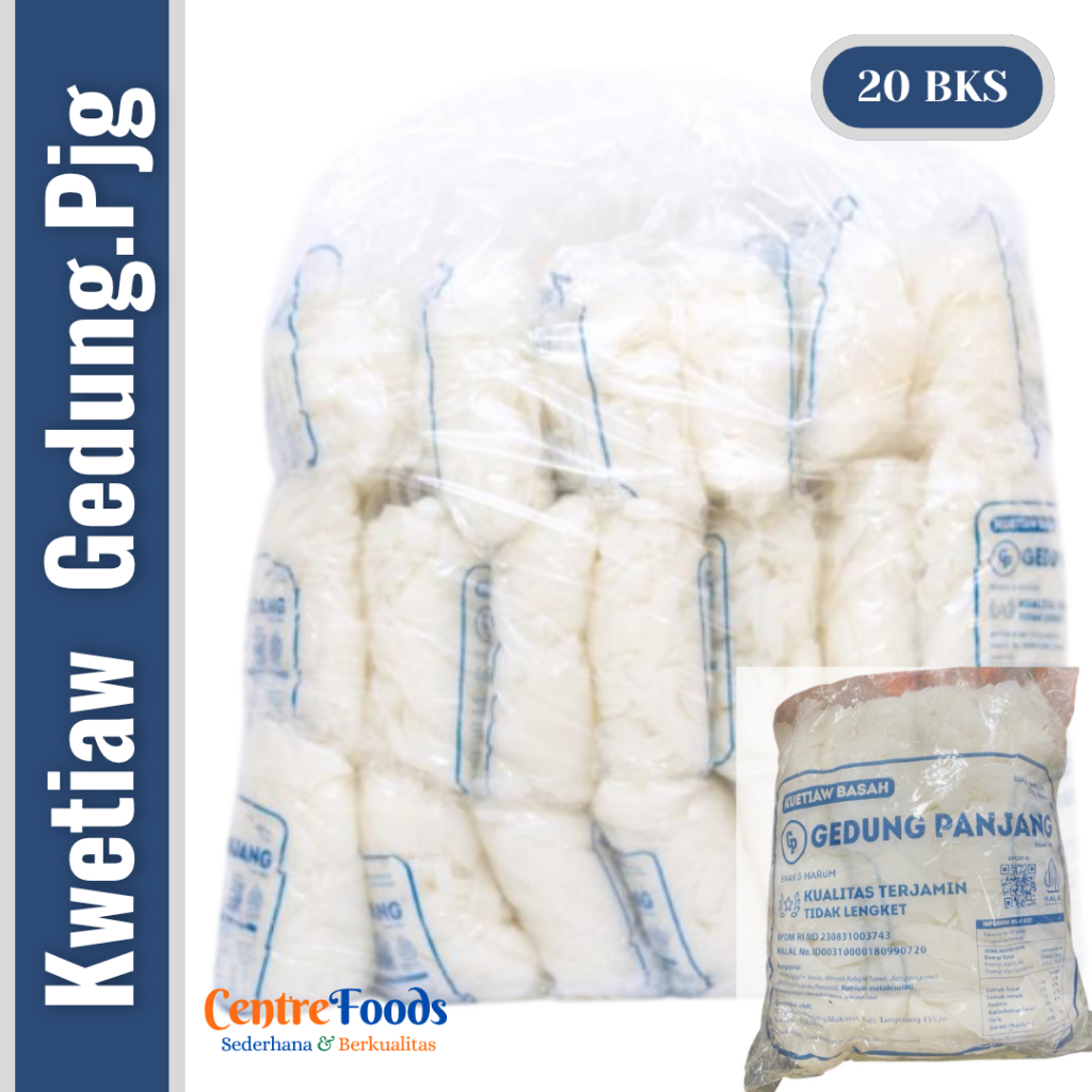 

Kwitau Kwetiaw Kwetiow - KueTiau Kuetiaw GEDUNG PANJANG | Isi 20 Bks - 10 Kg [ Harga Per BALL ]