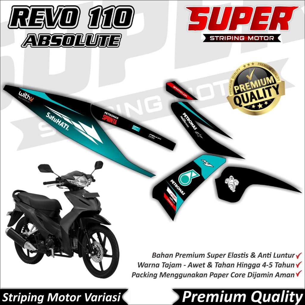 Stiker Revo Absolute Anti Luntur keren Striping Revo Absolute Striping Honda Revo Absolute PTS