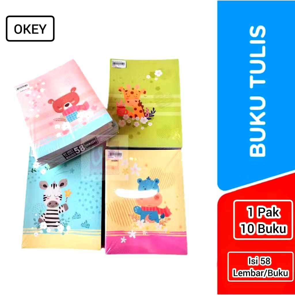 

Veiso_Buku Tulis Okey 58 lembar (10 BUKU )/Buku Tulis Okey Murah